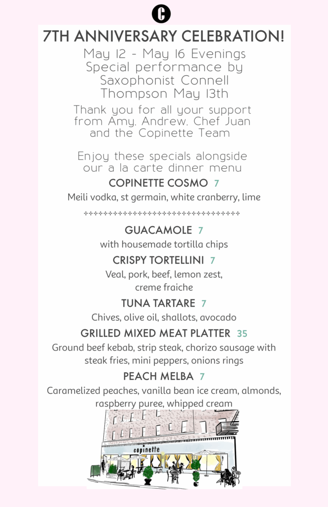 7th anniversary celebration May 12 to may 16 evenings, Further details are provided below