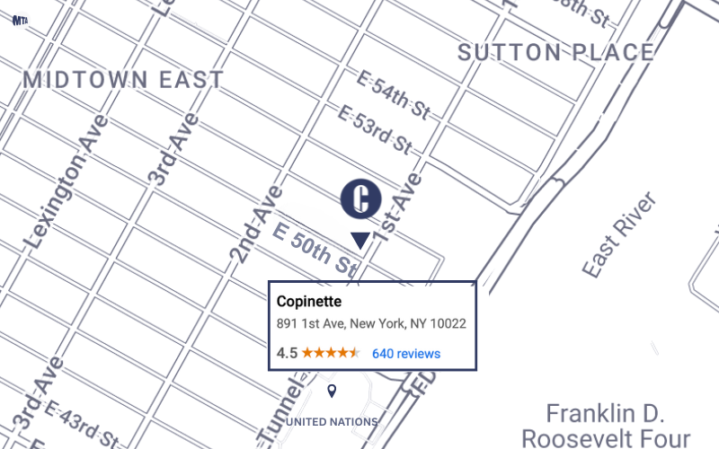 891 1st Ave (at 50th Street) New York, NY 10022, Location on Google Map, This link opens in new tab.